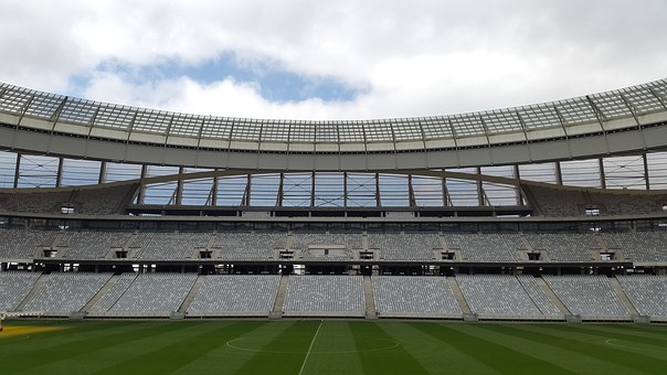 stade de foot gradins pelouse